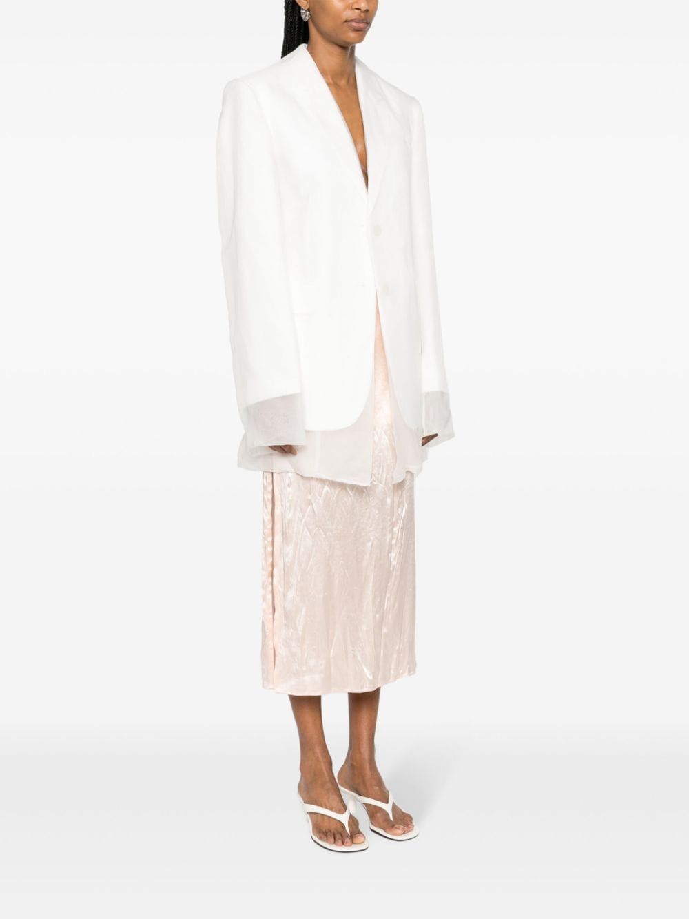 Sportmax SILK SINGLE-BREASTED JACKET Size S / US 4 / IT 40 - 2 Thumbnail
