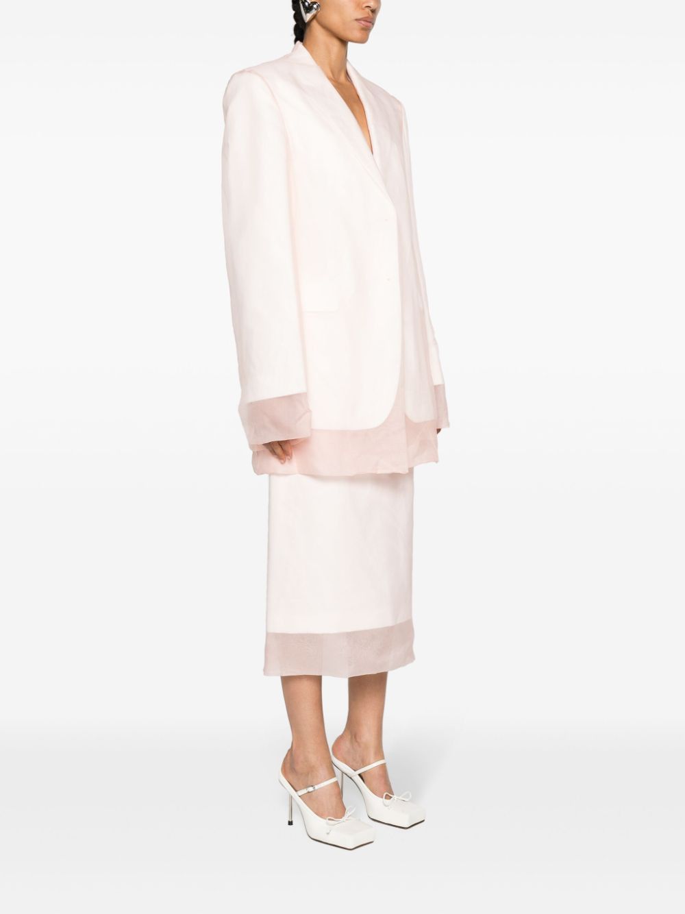 Sportmax SILK SINGLE-BREASTED JACKET Size S / US 4 / IT 40 - 5 Thumbnail