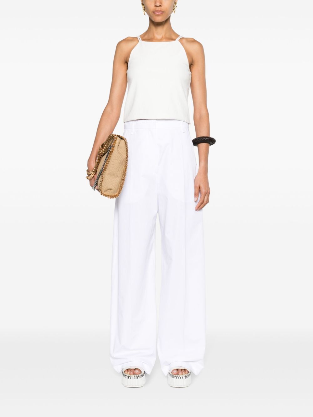 Sportmax WIDE-LEG COTTON TROUSERS Size 27" / US 4 / IT 40 - 3 Thumbnail