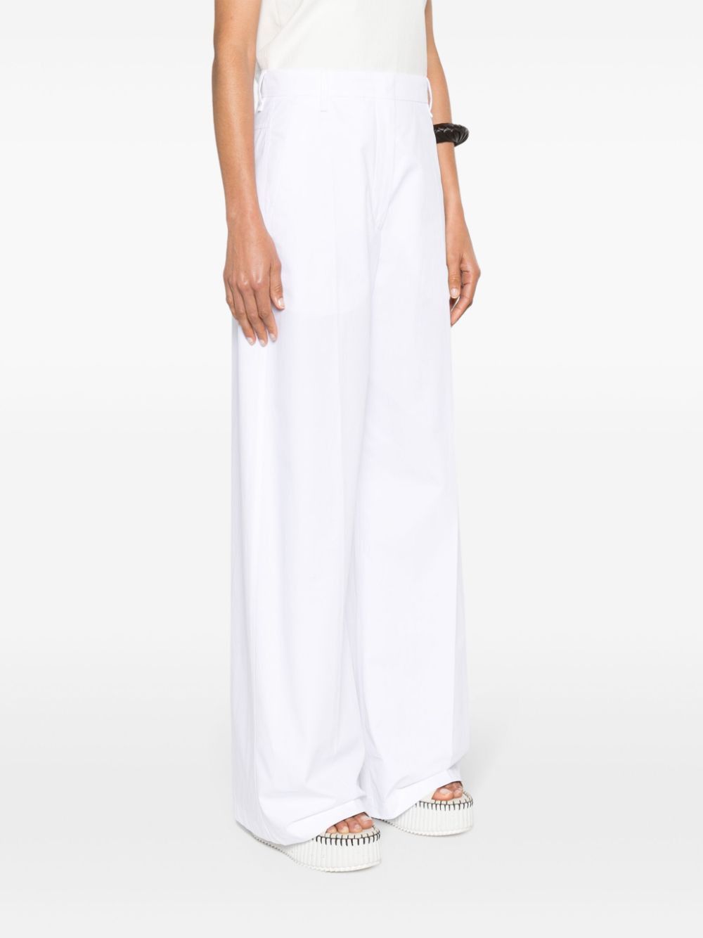 Sportmax WIDE-LEG COTTON TROUSERS Size 27" / US 4 / IT 40 - 4 Thumbnail