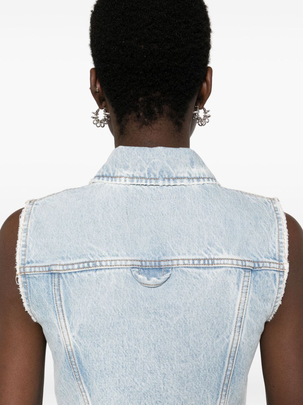 Sportmax DENIM COTTON CROPPED VEST Size S / US 4 / IT 40 - 5 Thumbnail