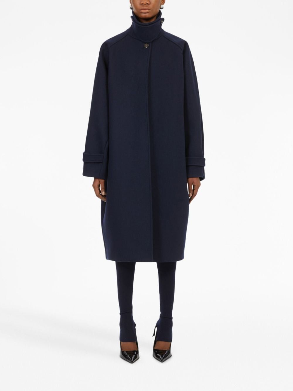 Salvatore Ferragamo OVERSIZED WOOL SINGLE-BREASTED COAT Size S / US 4 / IT 40 - 2 Thumbnail