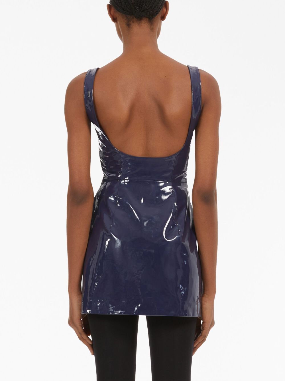 Salvatore Ferragamo PATENT LEATHER MINI DRESS Size S / US 4 / IT 40 - 2 Thumbnail