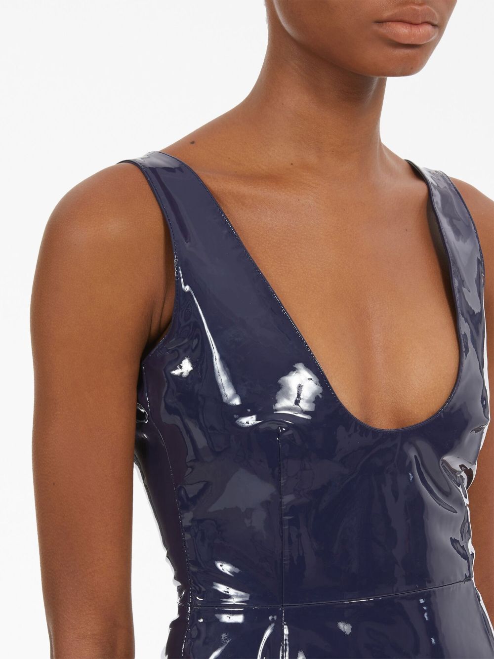 Salvatore Ferragamo PATENT LEATHER MINI DRESS | Grailed