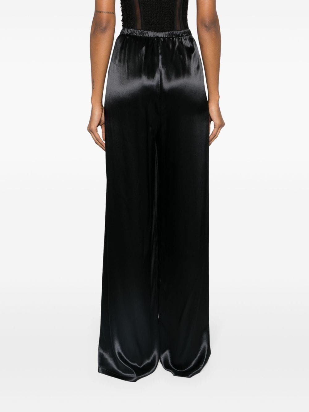 Salvatore Ferragamo SATIN WIDE LEG TROUSERS Size 27" / US 4 / IT 40 - 5 Thumbnail