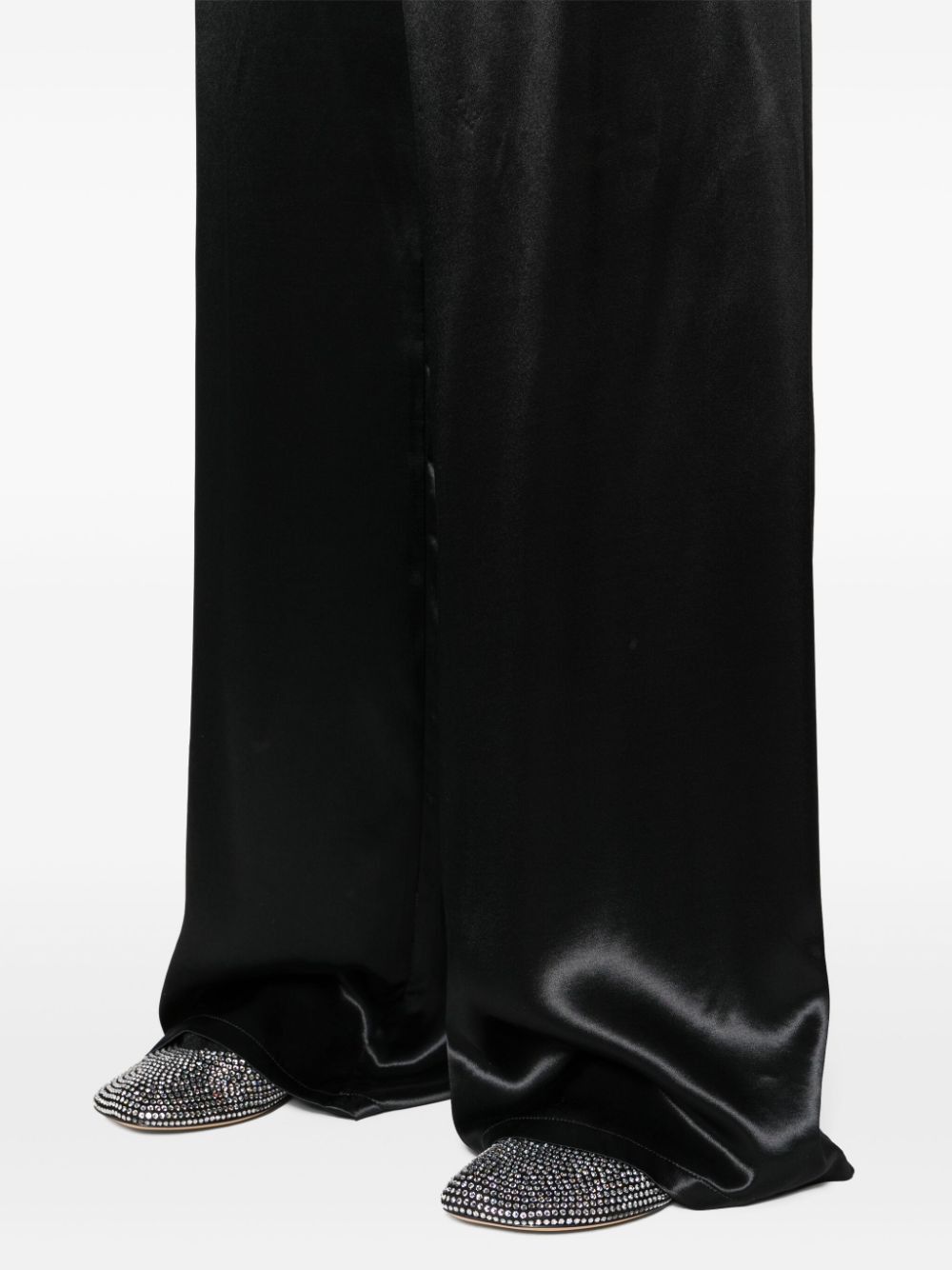 Salvatore Ferragamo SATIN WIDE LEG TROUSERS Size 27" / US 4 / IT 40 - 2 Thumbnail