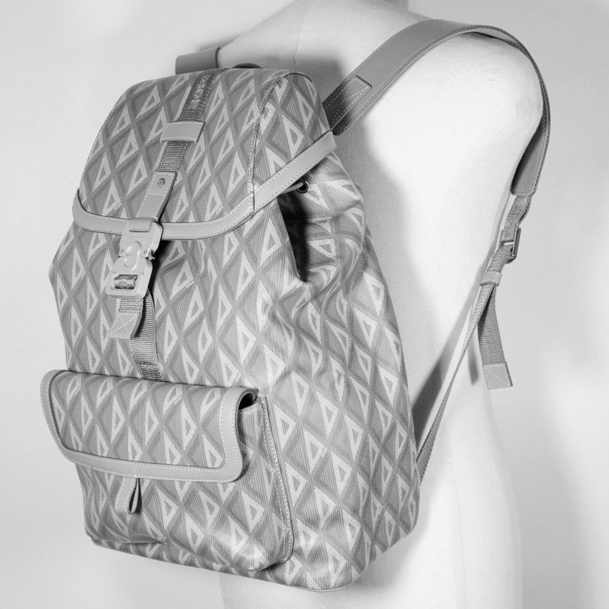 Dior Christian Dior HIT THE ROAD Backpack Daypack 1ESBA021CDP PVC Gray Flap Men's Size ONE SIZE - 14 Thumbnail