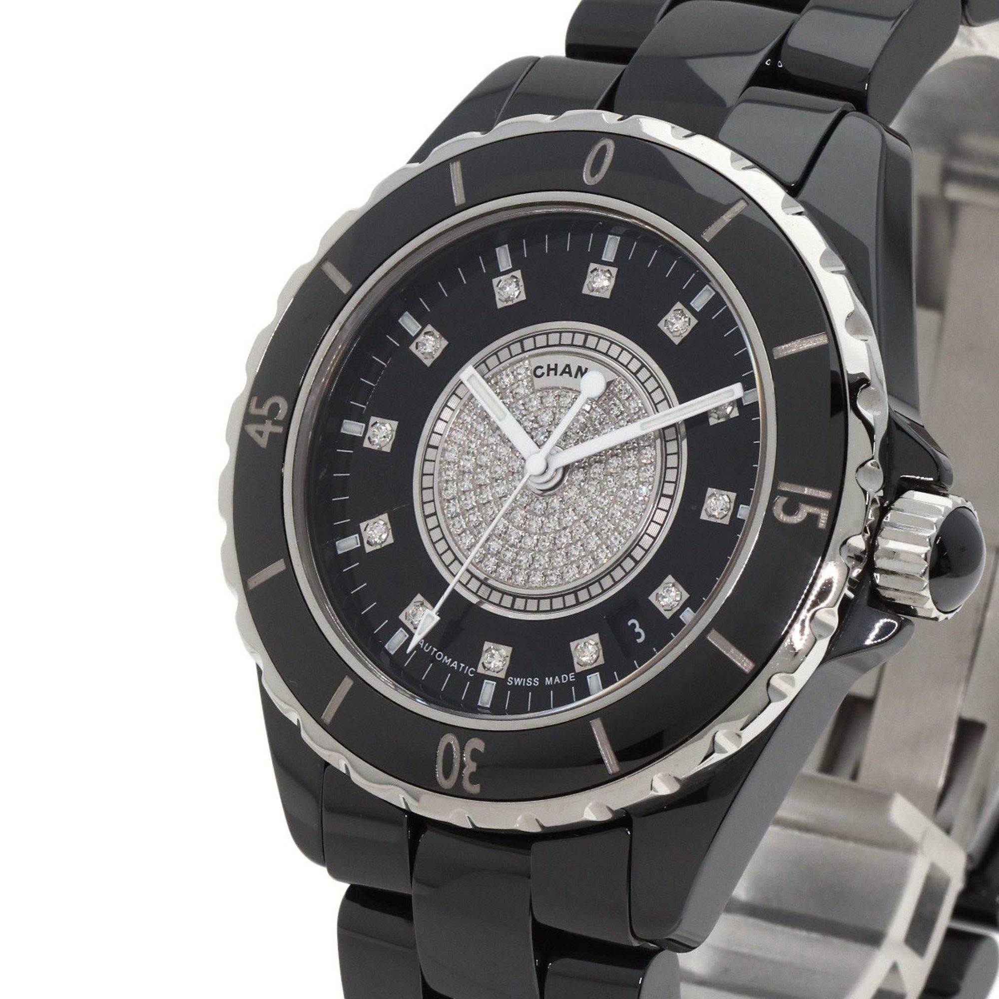 Chanel Chanel H1757 J12 38mm 12P Center Diamond Wristwatch Ceramic Men's CHANEL Size ONE SIZE - 3 Thumbnail
