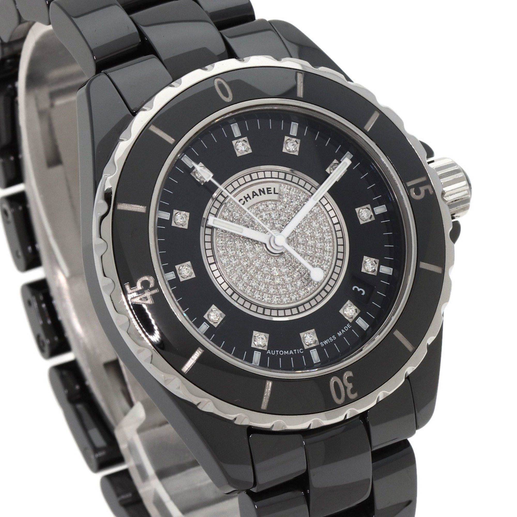 Chanel Chanel H1757 J12 38mm 12P Center Diamond Wristwatch Ceramic Men's CHANEL Size ONE SIZE - 4 Thumbnail