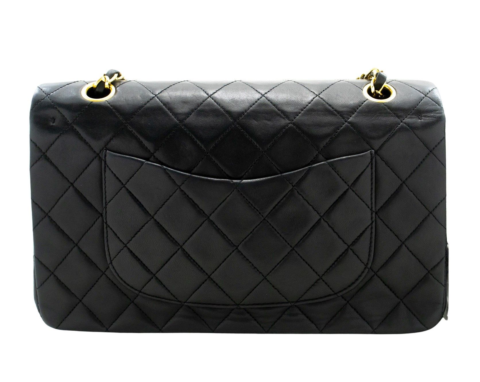 Chanel Double Flap Black Leather Shoulder Bag (Pre-Owned) Size ONE SIZE - 2 Thumbnail