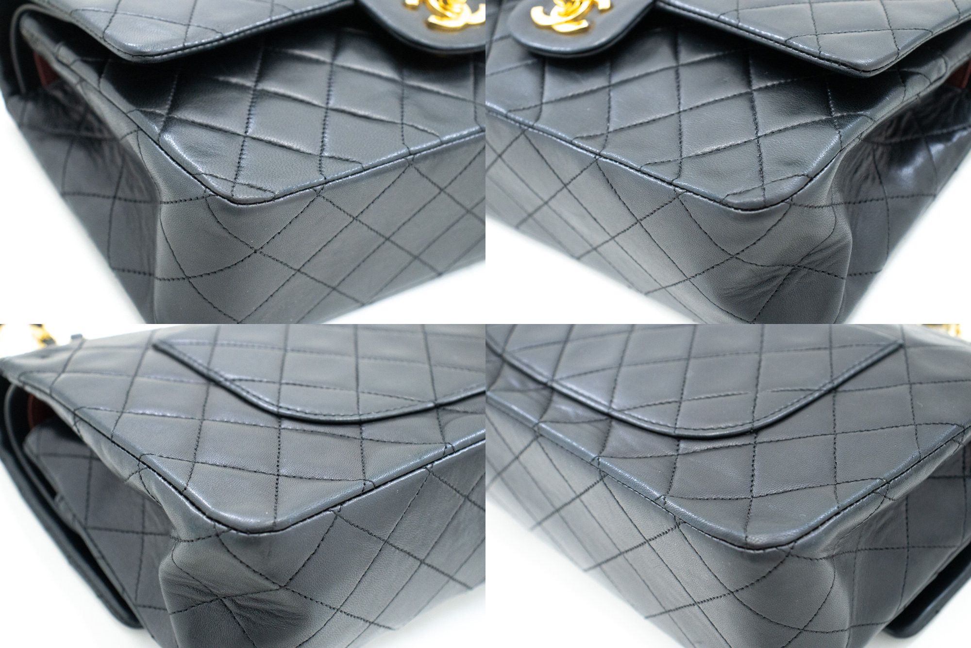 Chanel Double Flap Black Leather Shoulder Bag (Pre-Owned) Size ONE SIZE - 4 Thumbnail