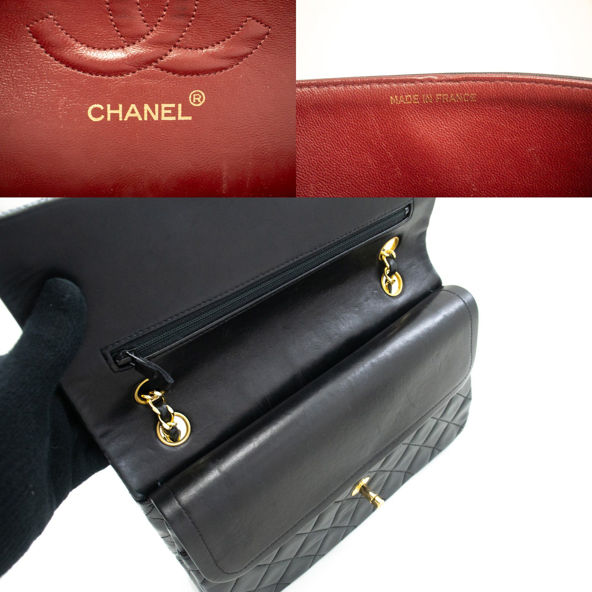 Chanel Double Flap Black Leather Shoulder Bag (Pre-Owned) Size ONE SIZE - 8 Thumbnail