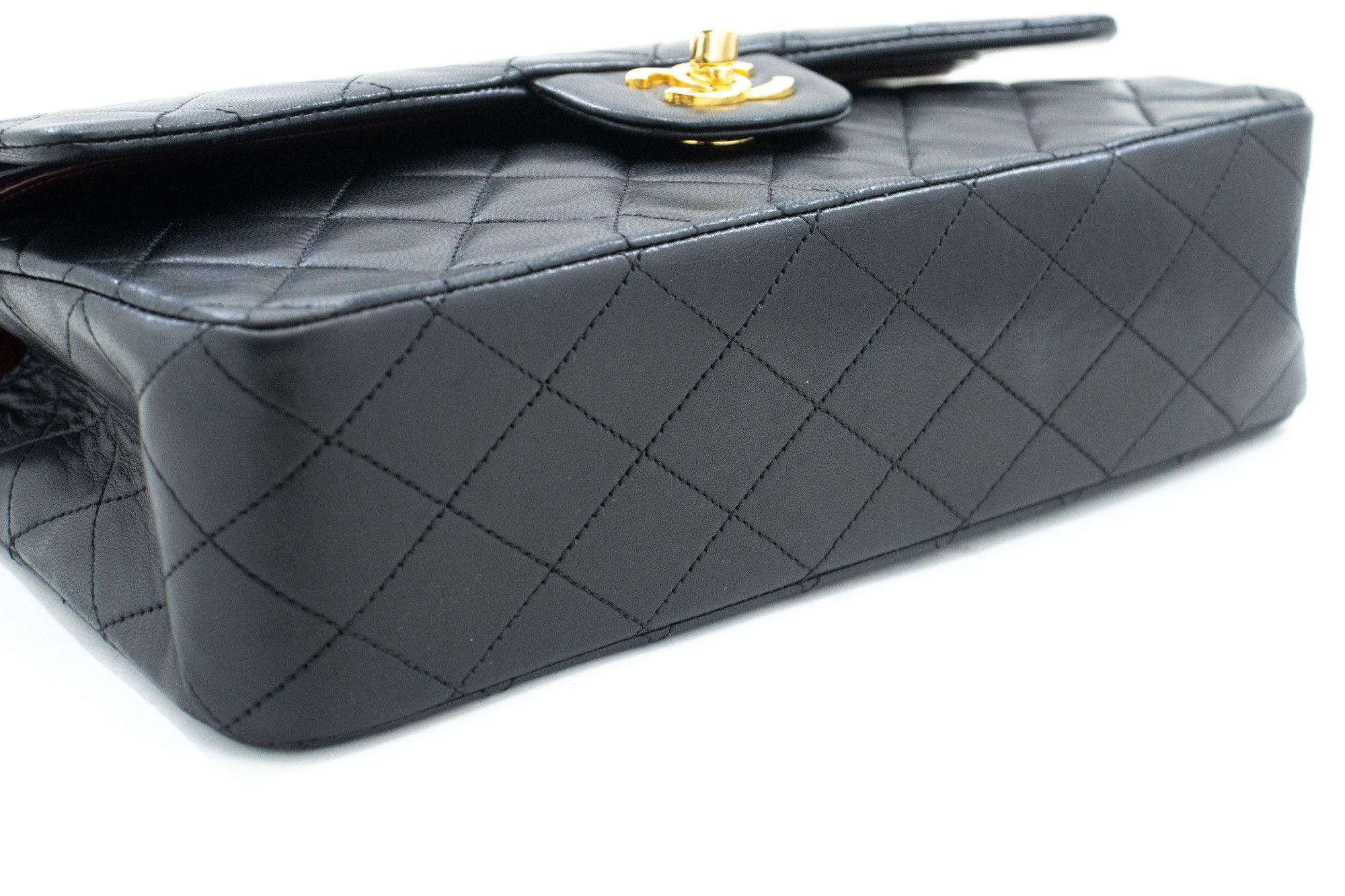 Chanel Double Flap Black Leather Shoulder Bag (Pre-Owned) Size ONE SIZE - 10 Thumbnail