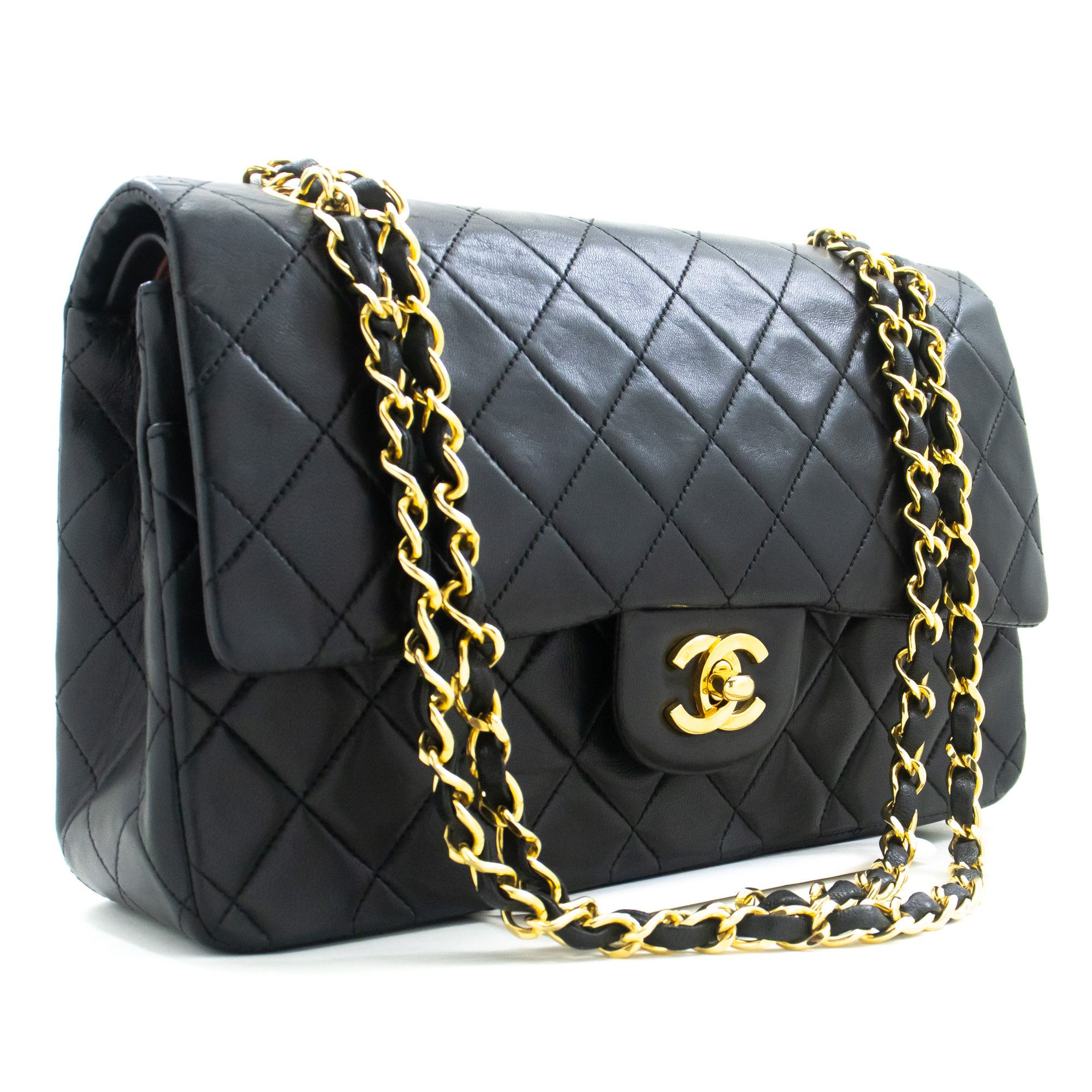 Chanel Double Flap Black Leather Shoulder Bag (Pre-Owned) Size ONE SIZE - 11 Thumbnail