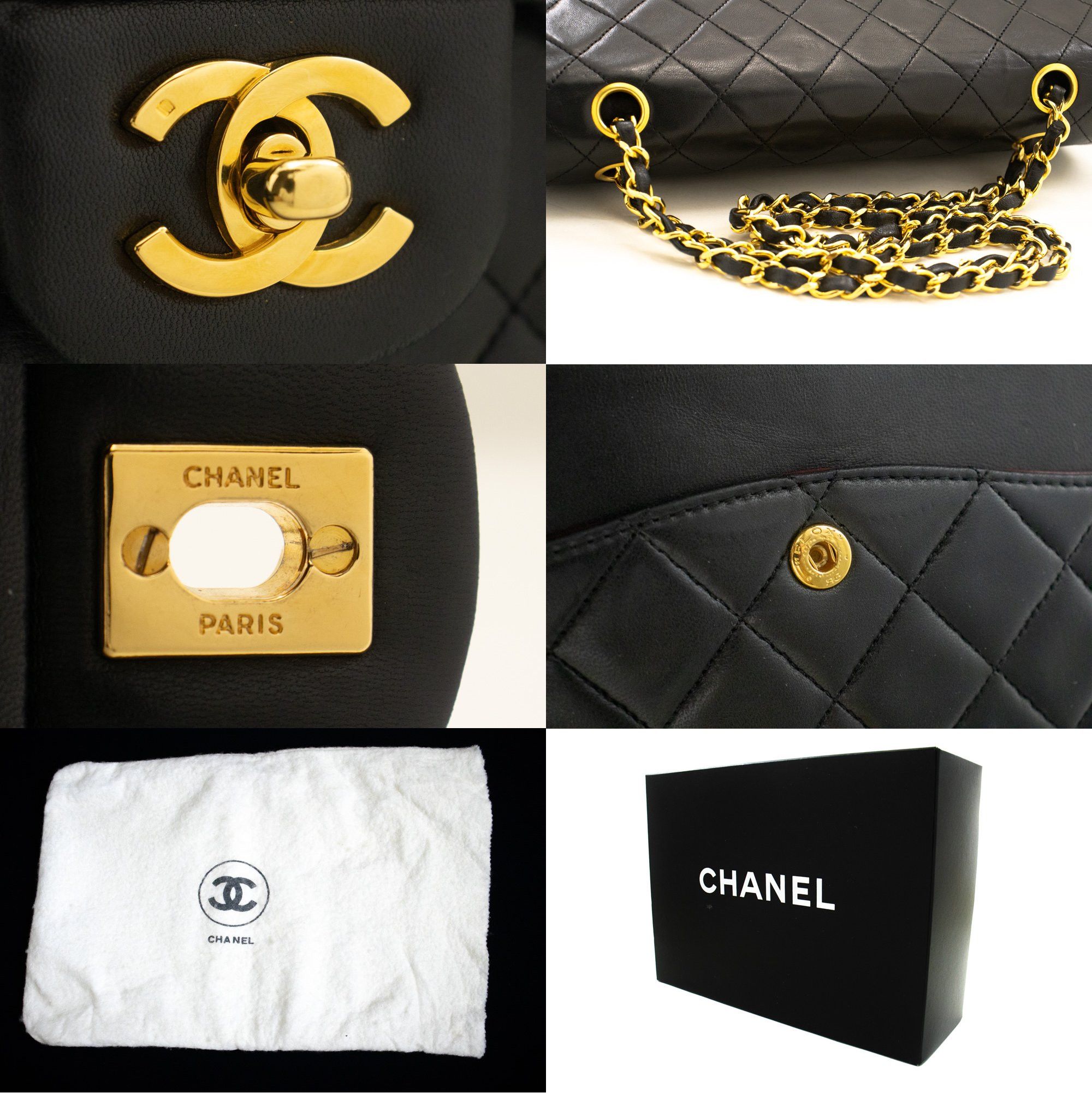 Chanel Double Flap Black Leather Shoulder Bag (Pre-Owned) Size ONE SIZE - 5 Thumbnail