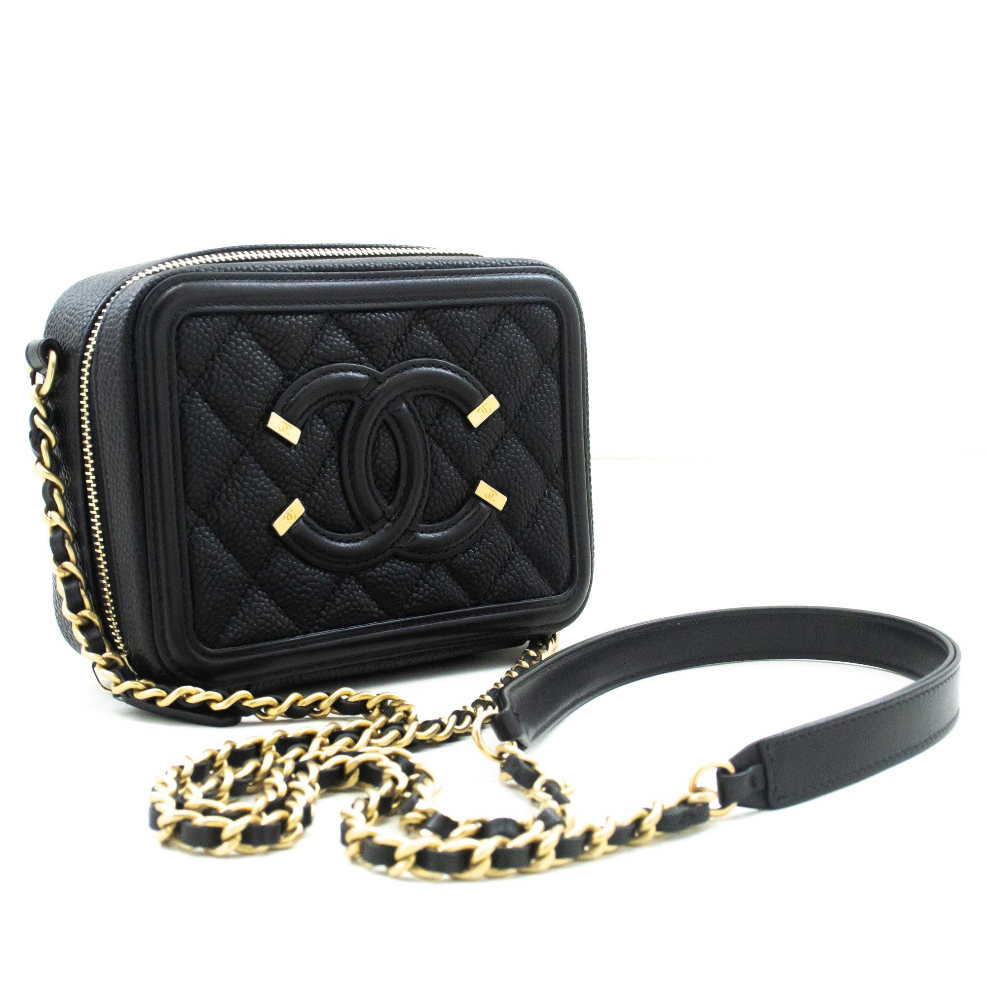 Chanel Cc Filigree Black Leather Shoulder Bag (Pre-Owned) Size ONE SIZE - 12 Thumbnail