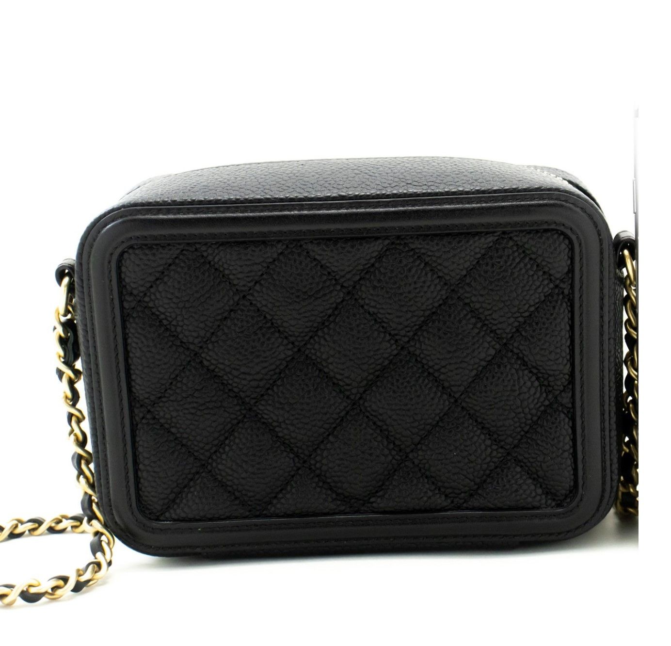 Chanel Cc Filigree Black Leather Shoulder Bag (Pre-Owned) Size ONE SIZE - 2 Thumbnail