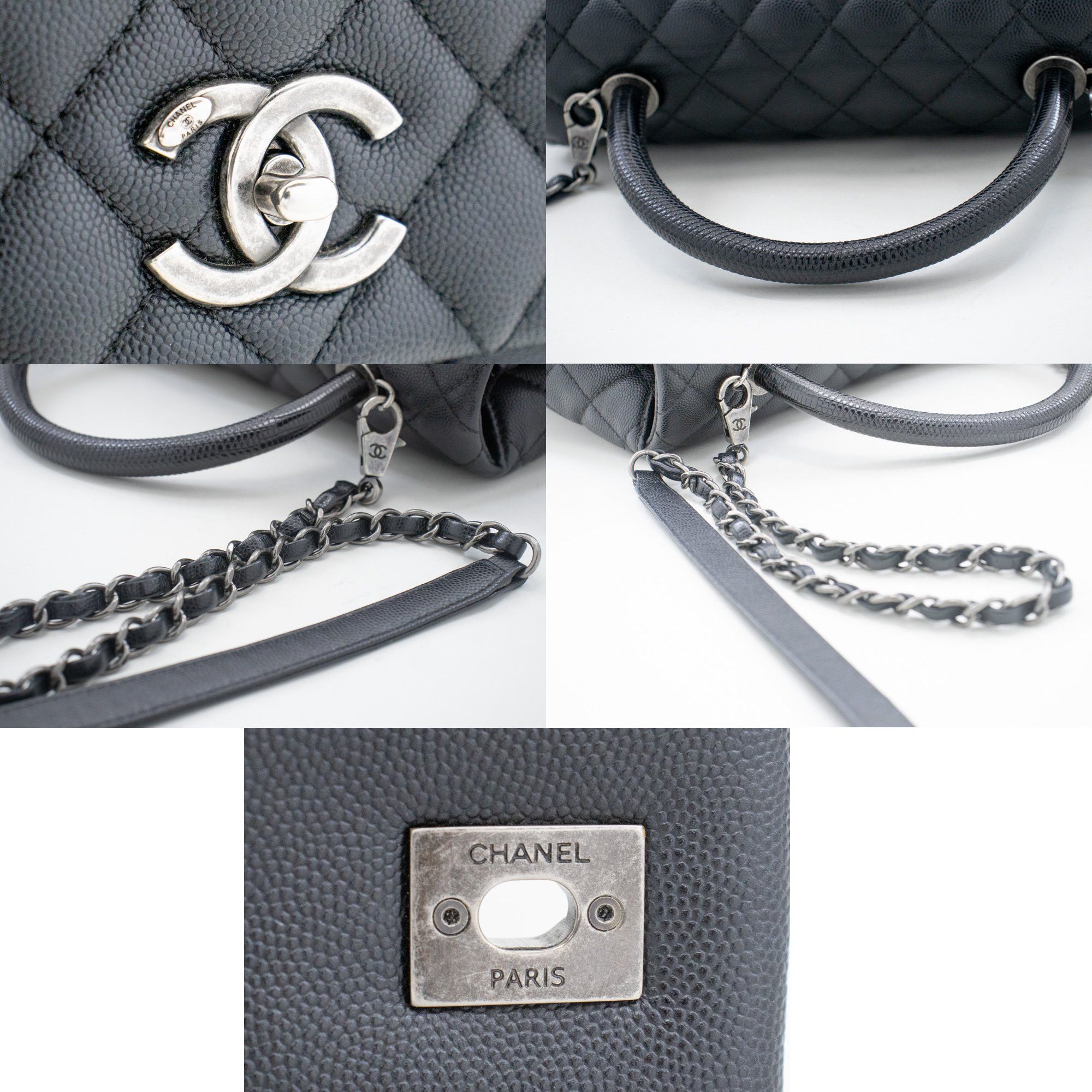 Chanel Coco Handle Black Leather Shoulder Bag (Pre-Owned) Size ONE SIZE - 5 Thumbnail