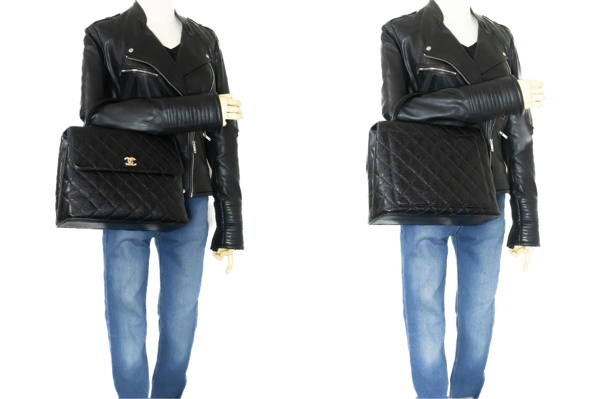 Chanel Kelly Black Leather Handbag (Pre-Owned) Size ONE SIZE - 9 Thumbnail