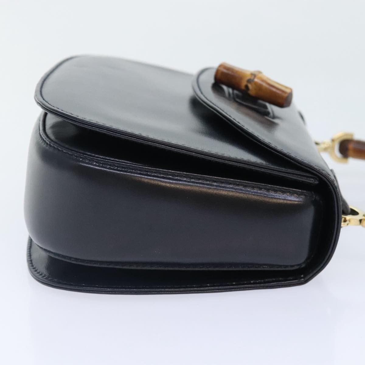 Gucci Bamboo Black Leather Handbag (Pre-Owned) Size ONE SIZE - 3 Thumbnail