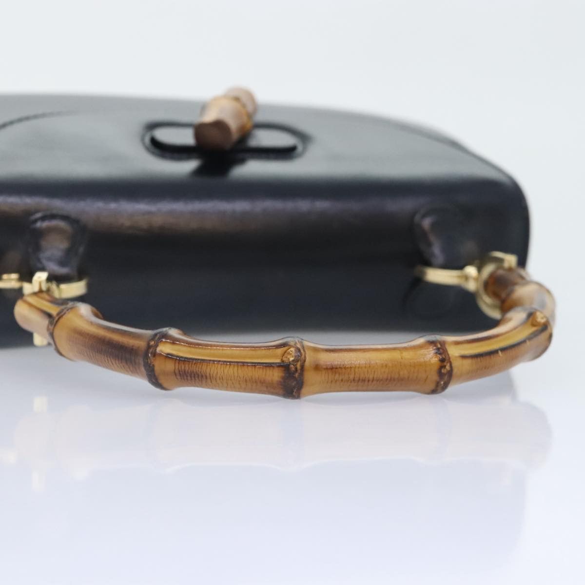 Gucci Bamboo Black Leather Handbag (Pre-Owned) Size ONE SIZE - 5 Thumbnail