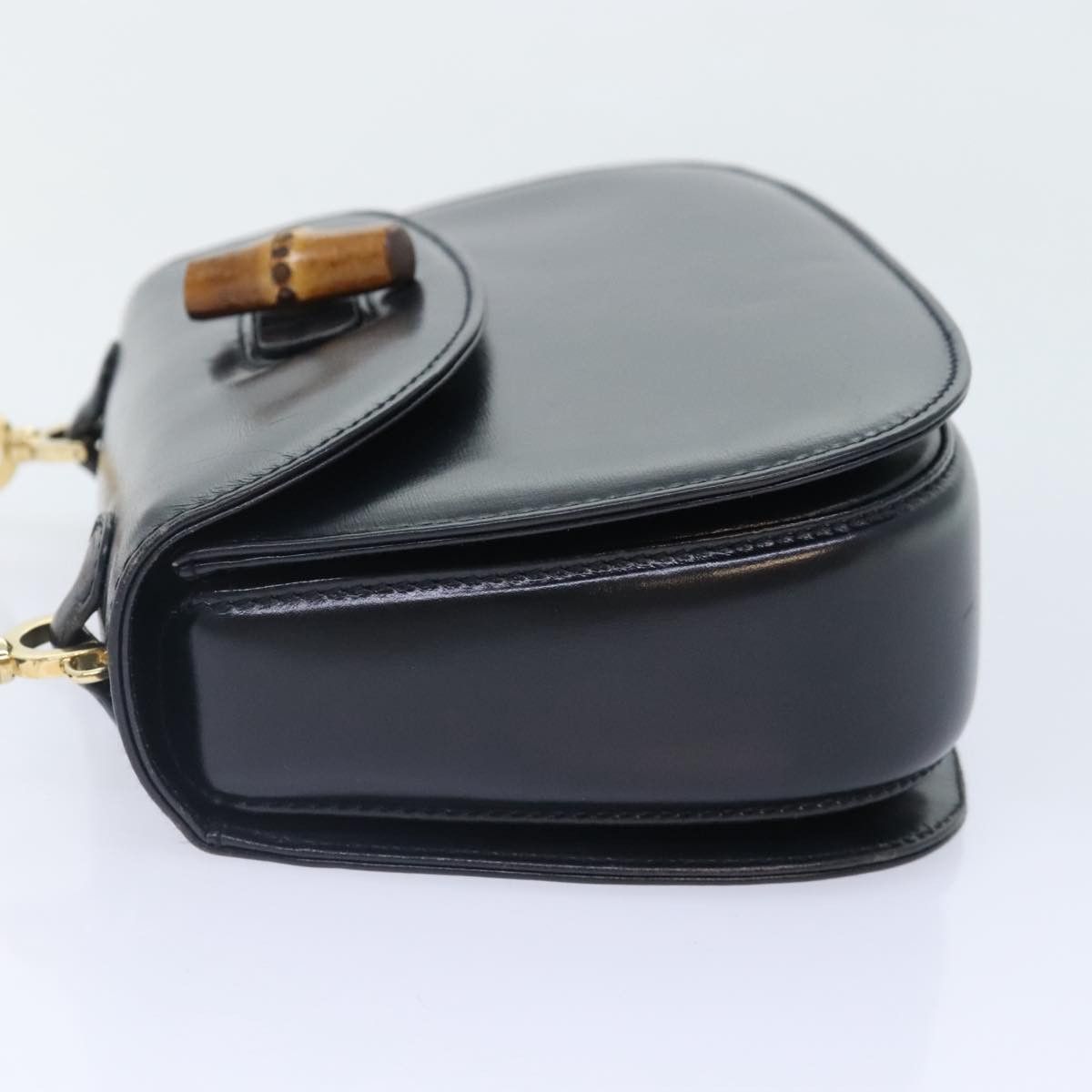 Gucci Bamboo Black Leather Handbag (Pre-Owned) Size ONE SIZE - 4 Thumbnail