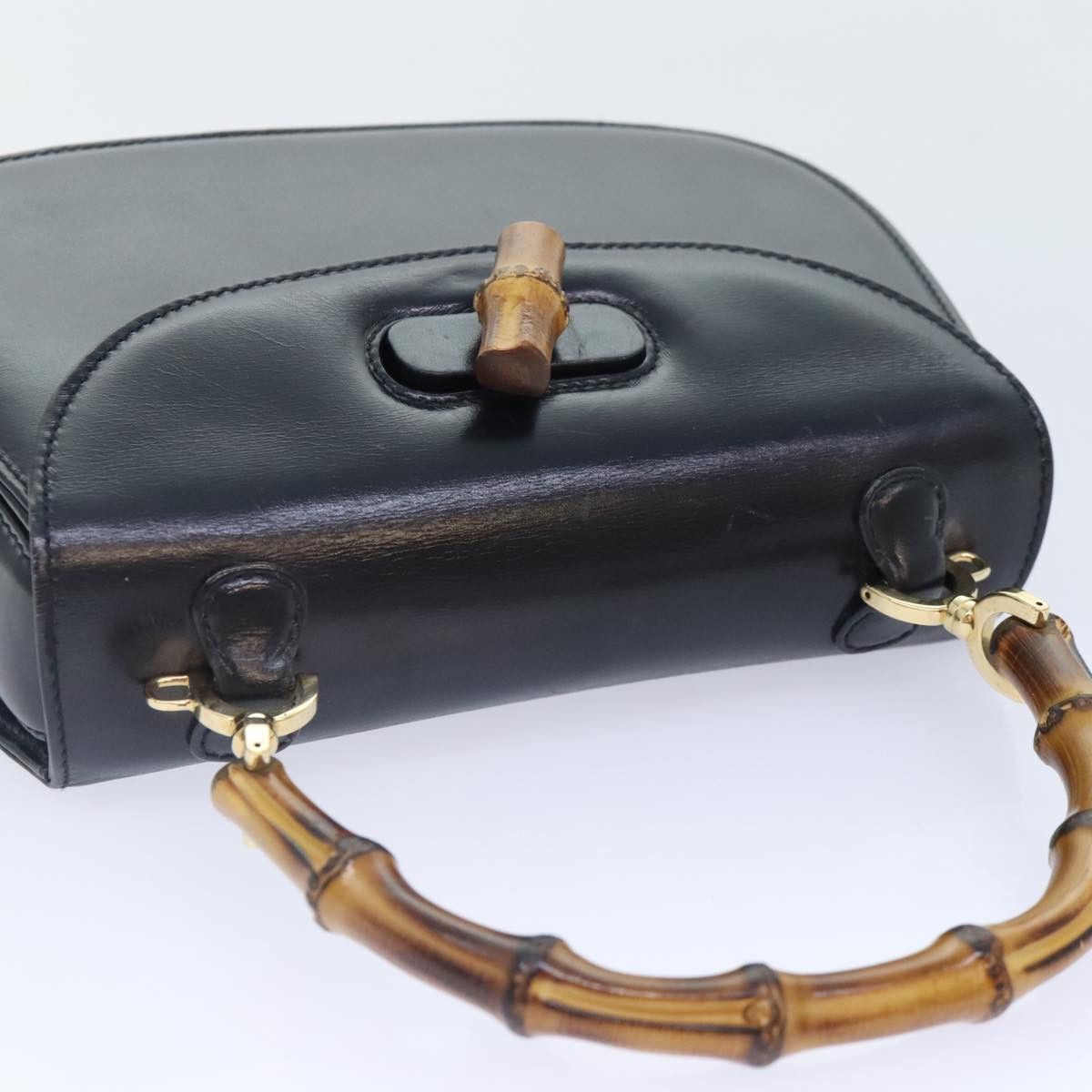 Gucci Bamboo Black Leather Handbag (Pre-Owned) Size ONE SIZE - 17 Thumbnail