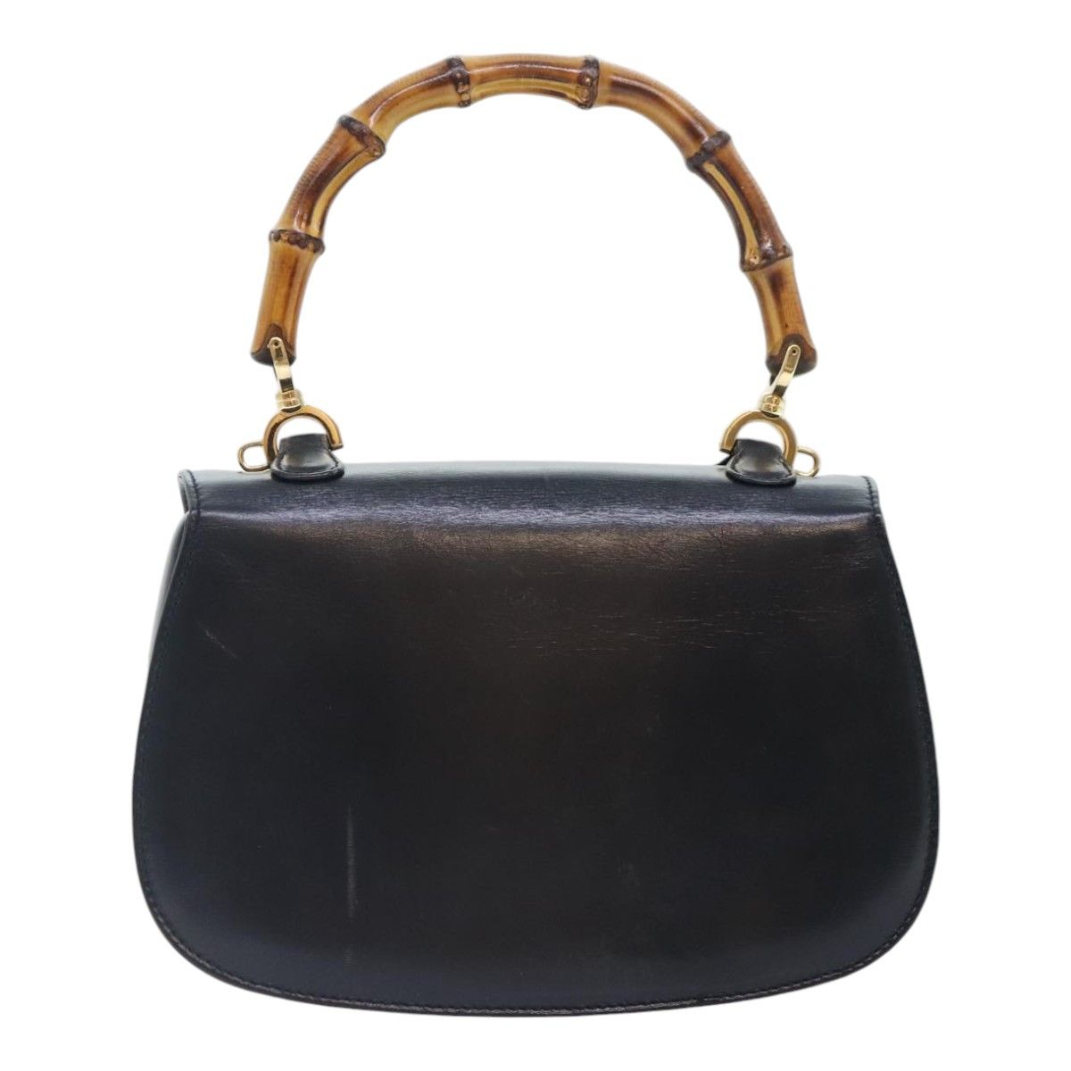 Gucci Bamboo Black Leather Handbag (Pre-Owned) Size ONE SIZE - 2 Thumbnail