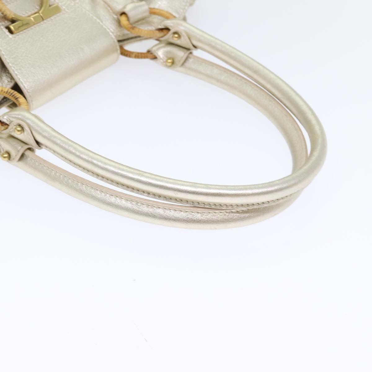 Salvatore Ferragamo Marisa Gold Leather Handbag (Pre-Owned) Size ONE SIZE - 5 Thumbnail