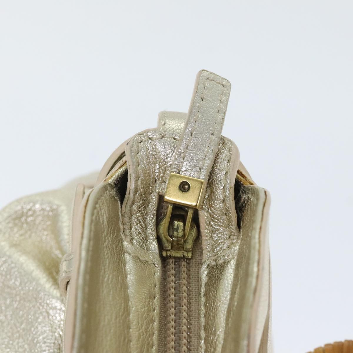 Salvatore Ferragamo Marisa Gold Leather Handbag (Pre-Owned) Size ONE SIZE - 11 Thumbnail