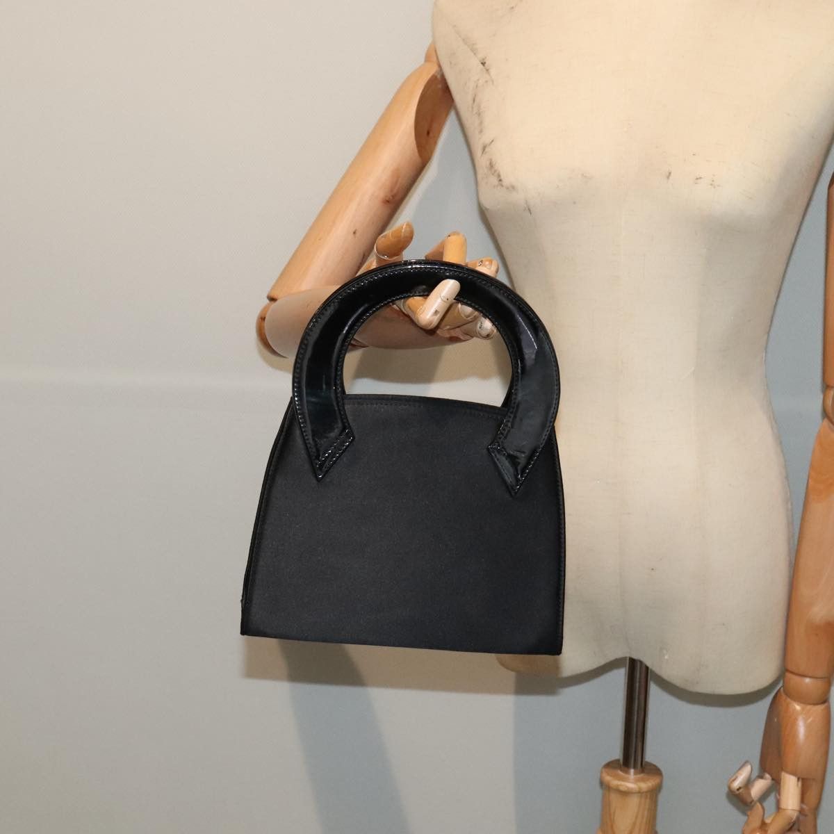 Salvatore Ferragamo Black Silk Handbag (Pre-Owned) Size ONE SIZE - 13 Thumbnail