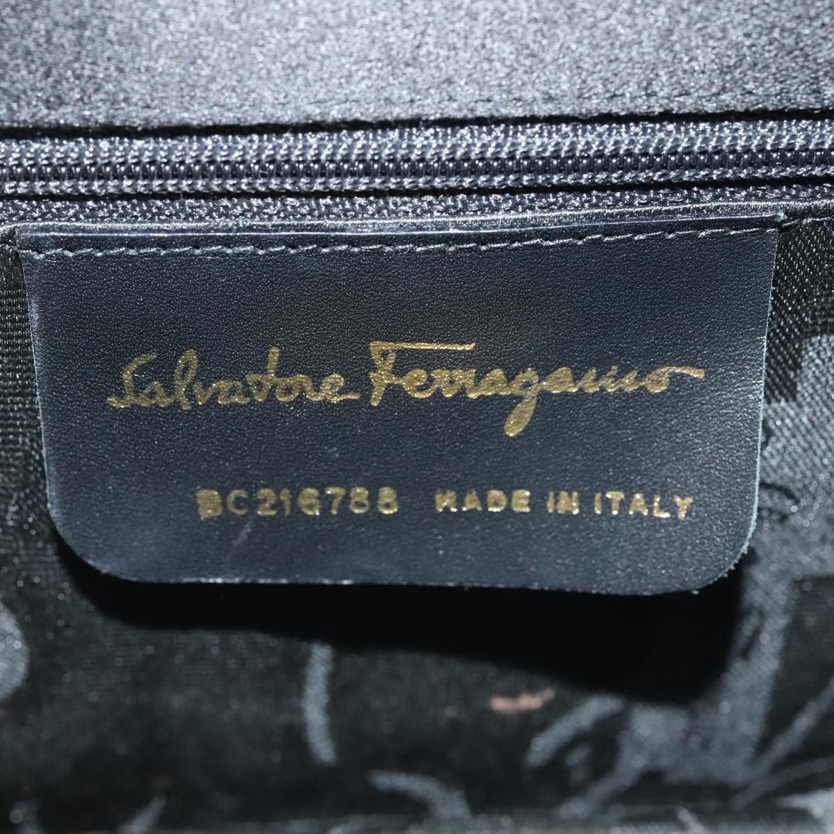 Salvatore Ferragamo Black Silk Handbag (Pre-Owned) Size ONE SIZE - 12 Thumbnail