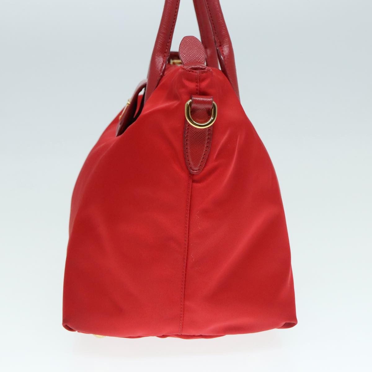 Prada Shopping Red Synthetic Tote Bag (Pre-Owned) Size ONE SIZE - 3 Thumbnail