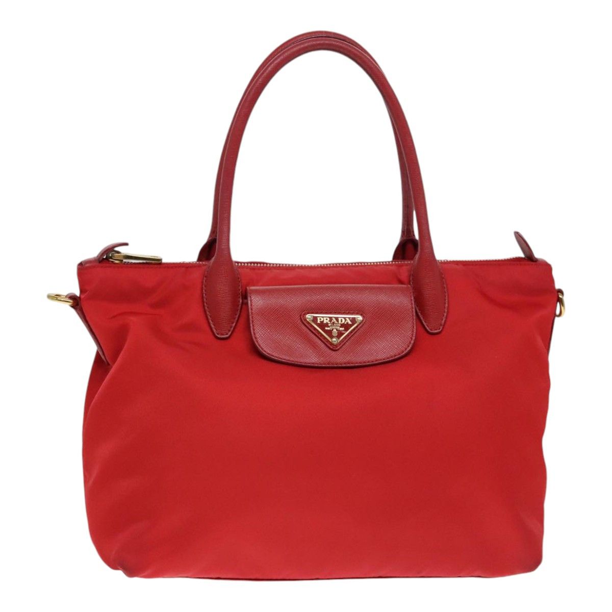 Prada Shopping Red Synthetic Tote Bag (Pre-Owned) Size ONE SIZE - 17 Thumbnail