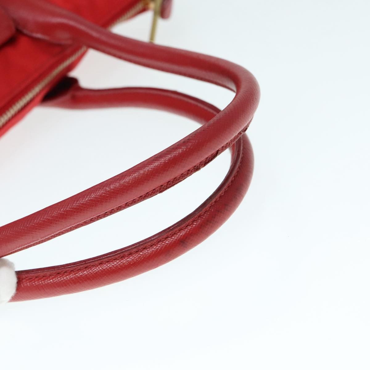 Prada Shopping Red Synthetic Tote Bag (Pre-Owned) Size ONE SIZE - 5 Thumbnail