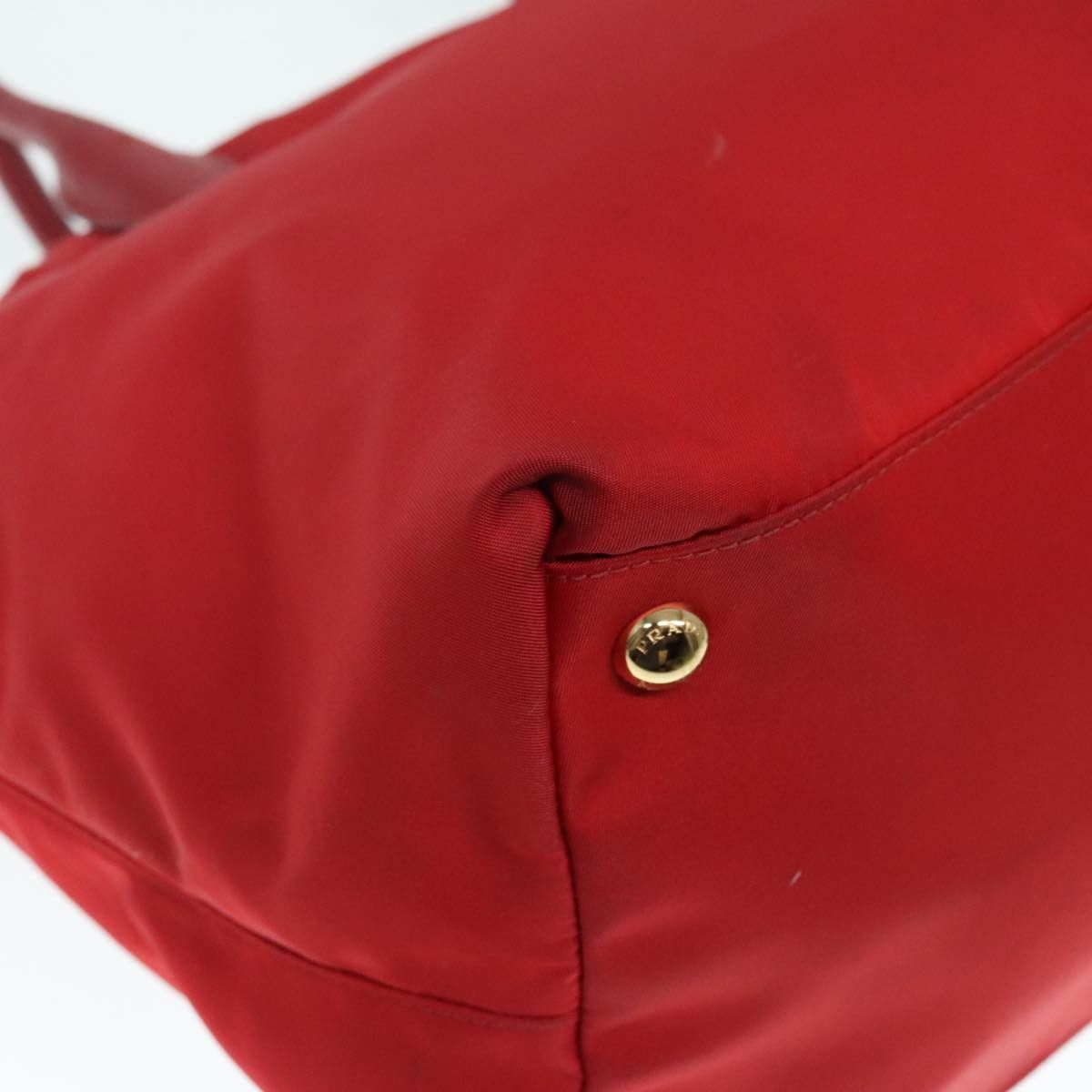 Prada Shopping Red Synthetic Tote Bag (Pre-Owned) Size ONE SIZE - 9 Thumbnail