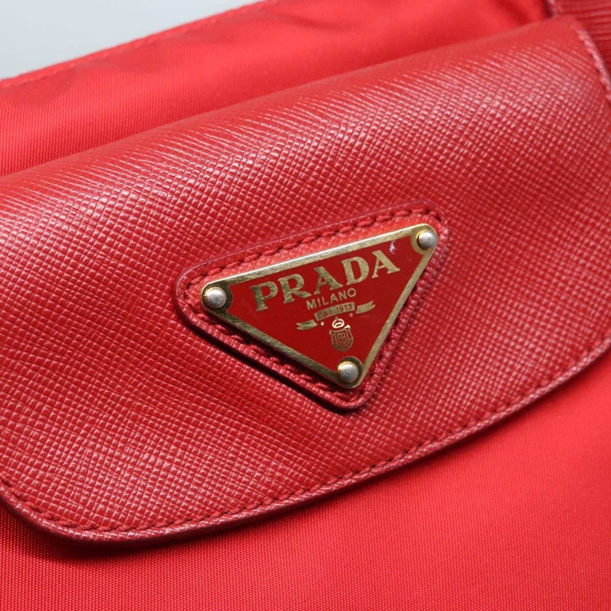 Prada Shopping Red Synthetic Tote Bag (Pre-Owned) Size ONE SIZE - 20 Thumbnail