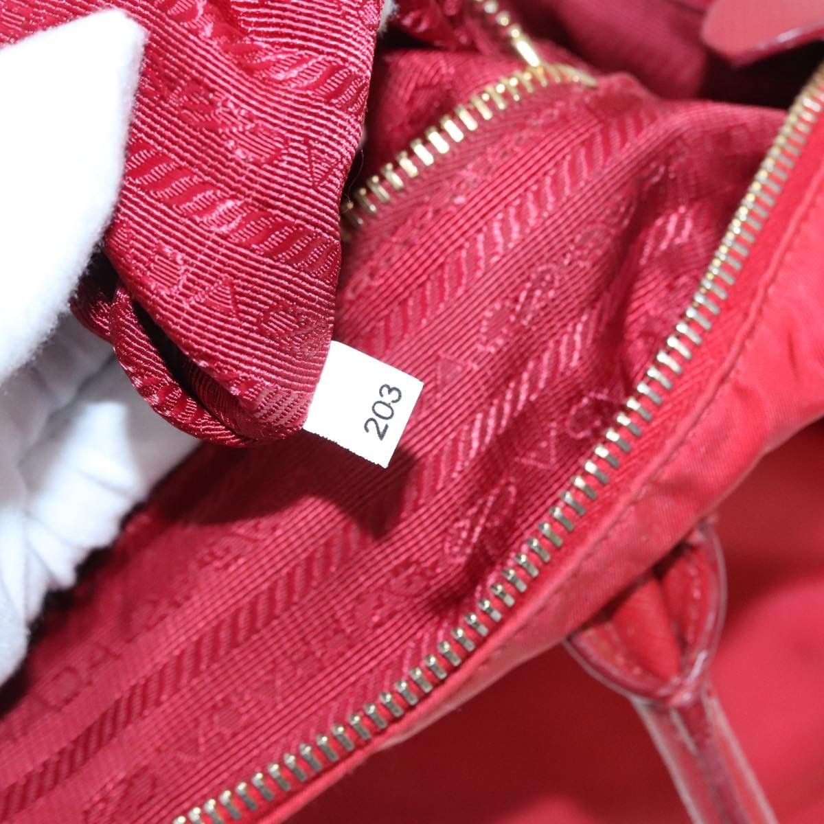 Prada Shopping Red Synthetic Tote Bag (Pre-Owned) Size ONE SIZE - 14 Thumbnail