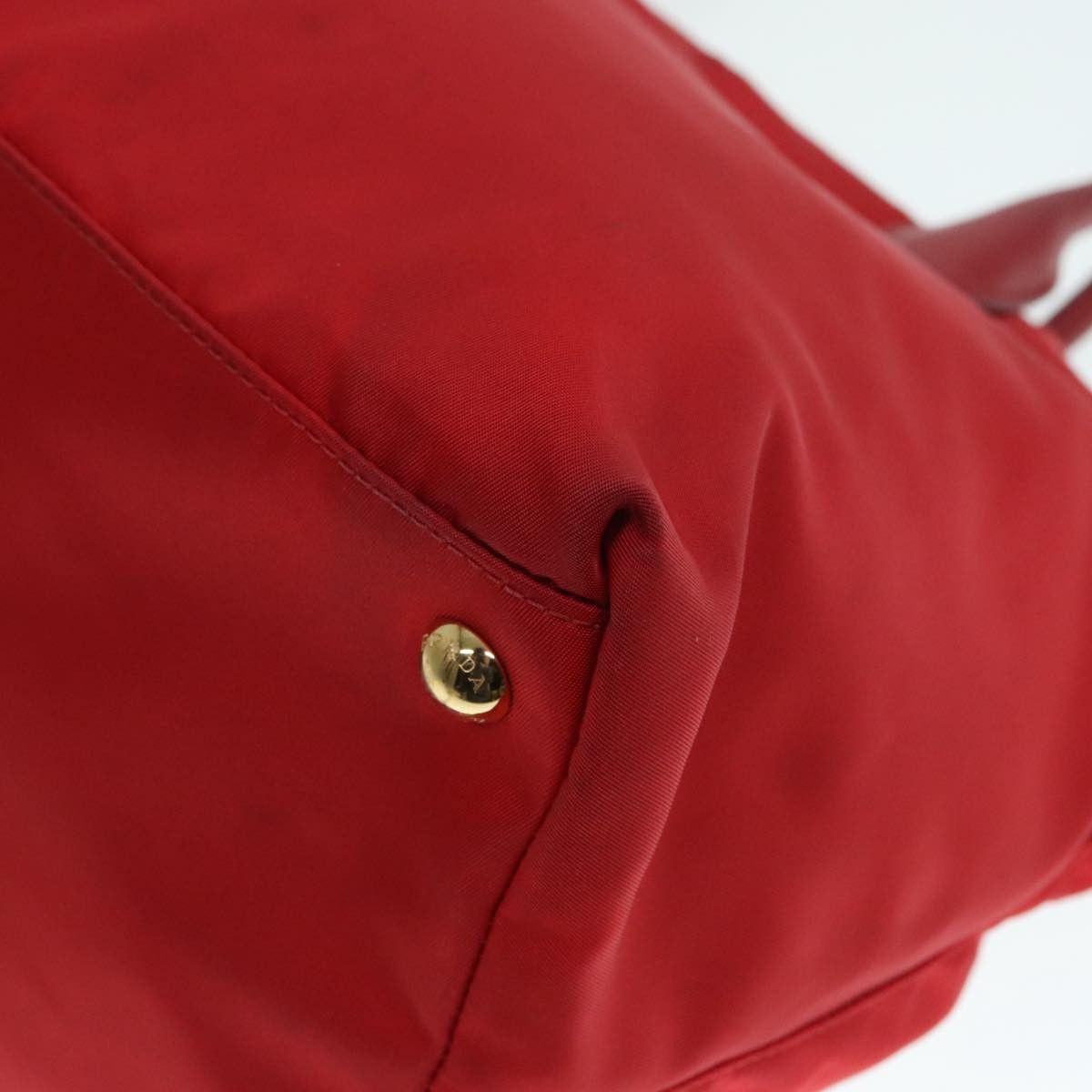 Prada Shopping Red Synthetic Tote Bag (Pre-Owned) Size ONE SIZE - 10 Thumbnail