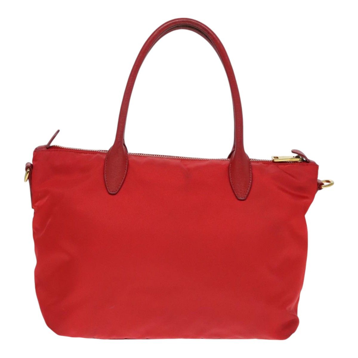 Prada Shopping Red Synthetic Tote Bag (Pre-Owned) Size ONE SIZE - 2 Thumbnail