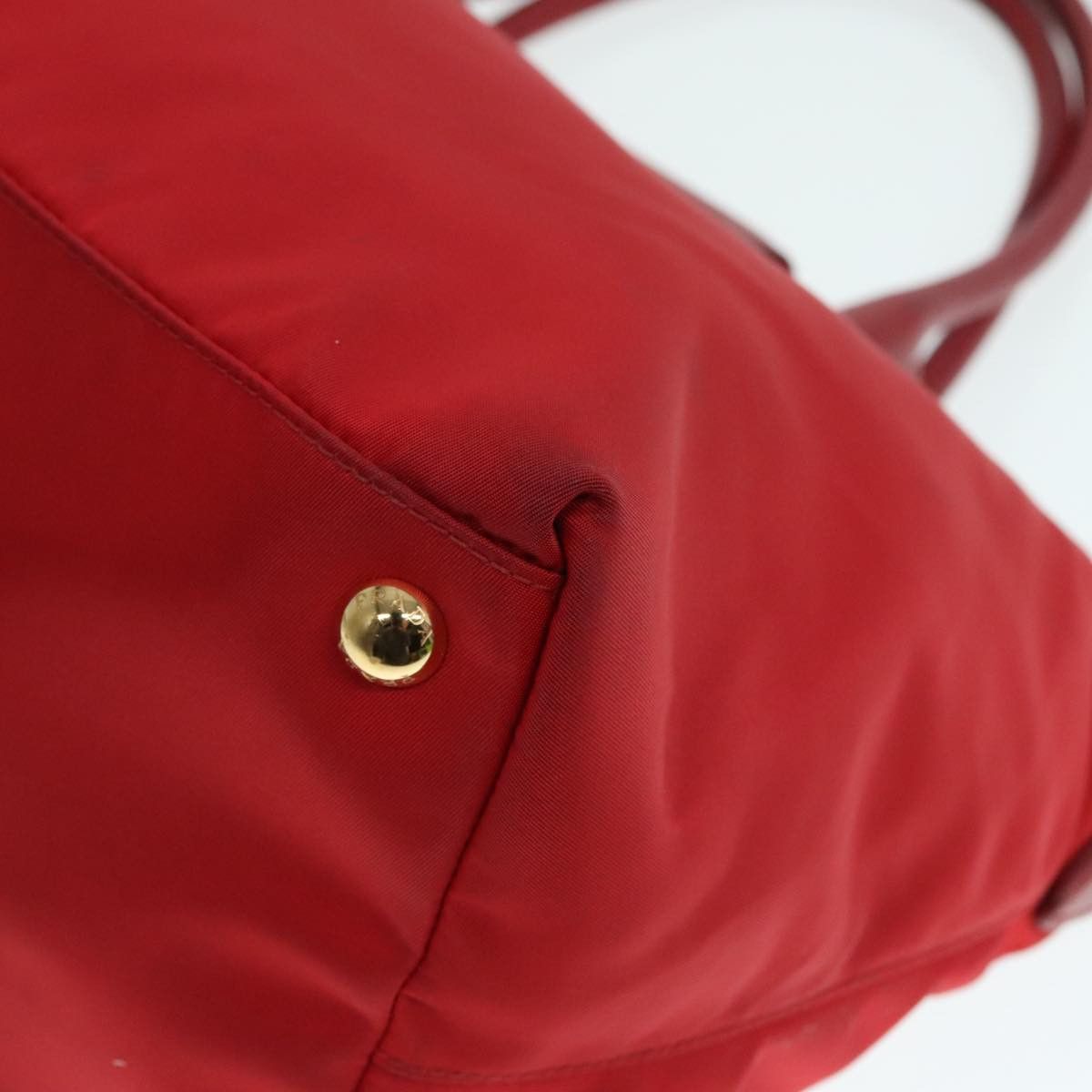 Prada Shopping Red Synthetic Tote Bag (Pre-Owned) Size ONE SIZE - 8 Thumbnail