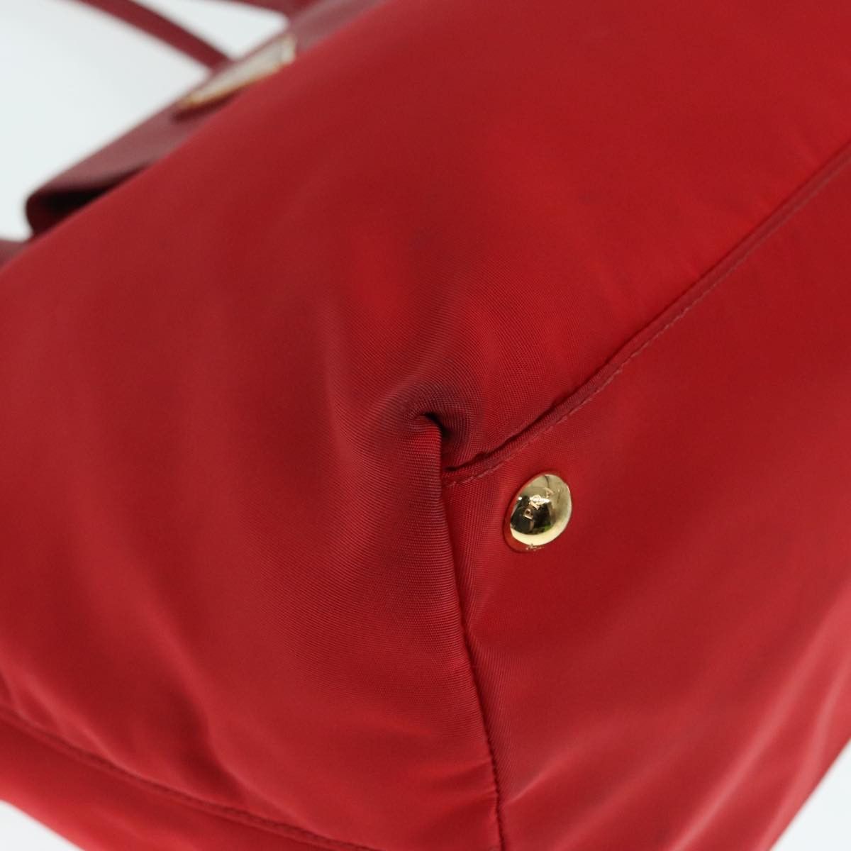Prada Shopping Red Synthetic Tote Bag (Pre-Owned) Size ONE SIZE - 7 Thumbnail