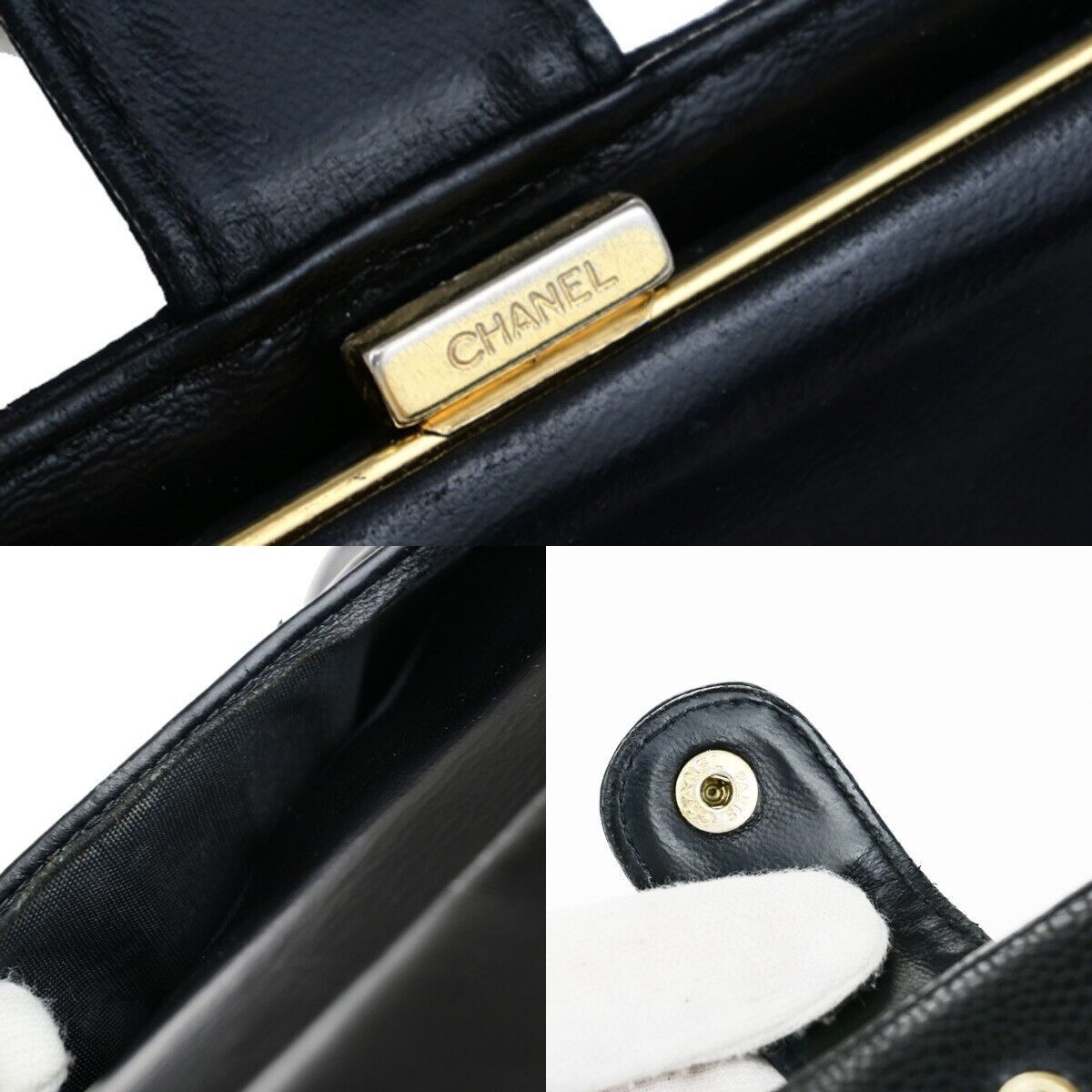 Chanel Black Leather Wallet (Pre-Owned) Size ONE SIZE - 9 Thumbnail