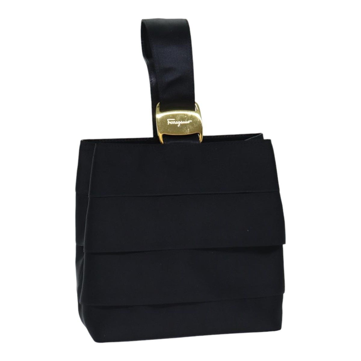 Salvatore Ferragamo Black Silk Handbag (Pre-Owned) Size ONE SIZE - 13 Thumbnail