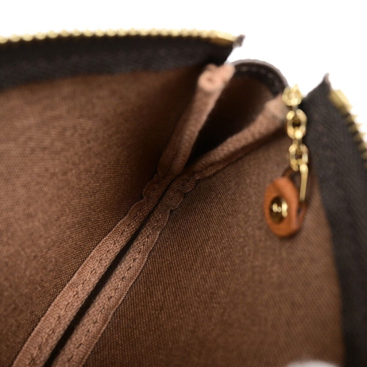 Louis Vuitton Pochette Clés Brown Canvas Clutch Bag (Pre-Owned) Size ONE SIZE - 13 Thumbnail