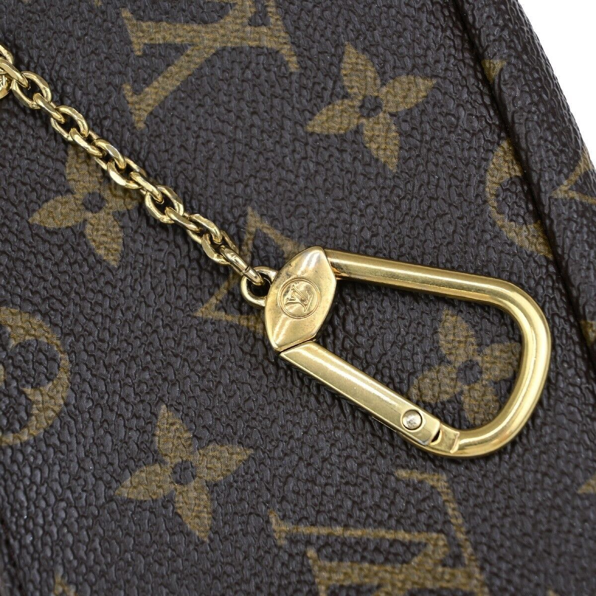 Louis Vuitton Pochette Clés Brown Canvas Clutch Bag (Pre-Owned) Size ONE SIZE - 8 Thumbnail