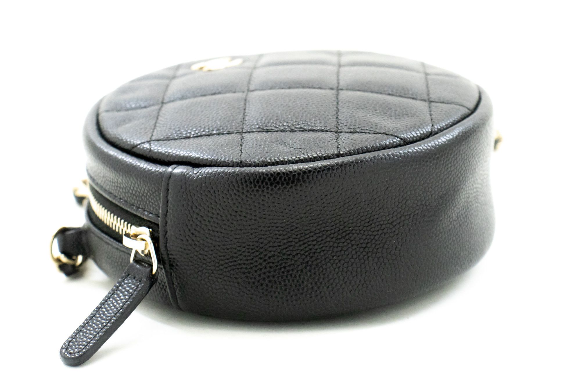 Chanel Round Mini Black Leather Shoulder Bag (Pre-Owned) Size ONE SIZE - 11 Thumbnail