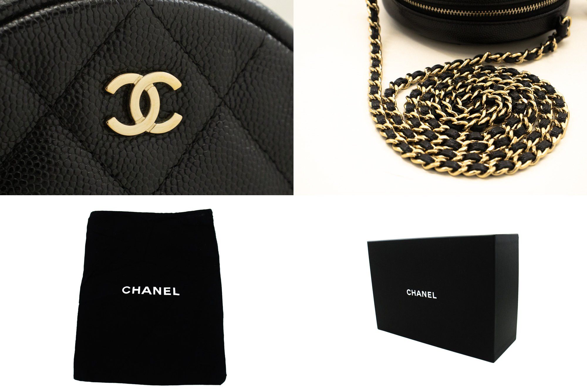 Chanel Round Mini Black Leather Shoulder Bag (Pre-Owned) Size ONE SIZE - 9 Thumbnail