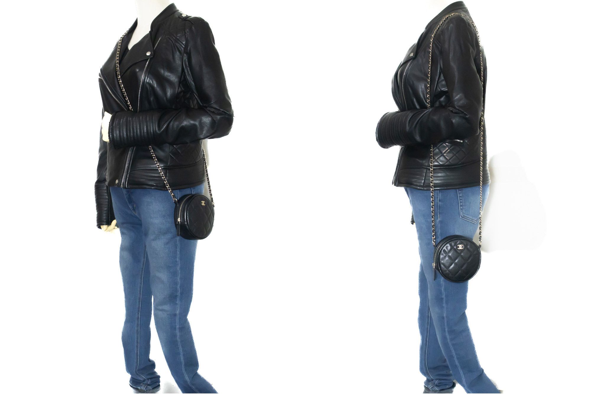 Chanel Round Mini Black Leather Shoulder Bag (Pre-Owned) Size ONE SIZE - 10 Thumbnail