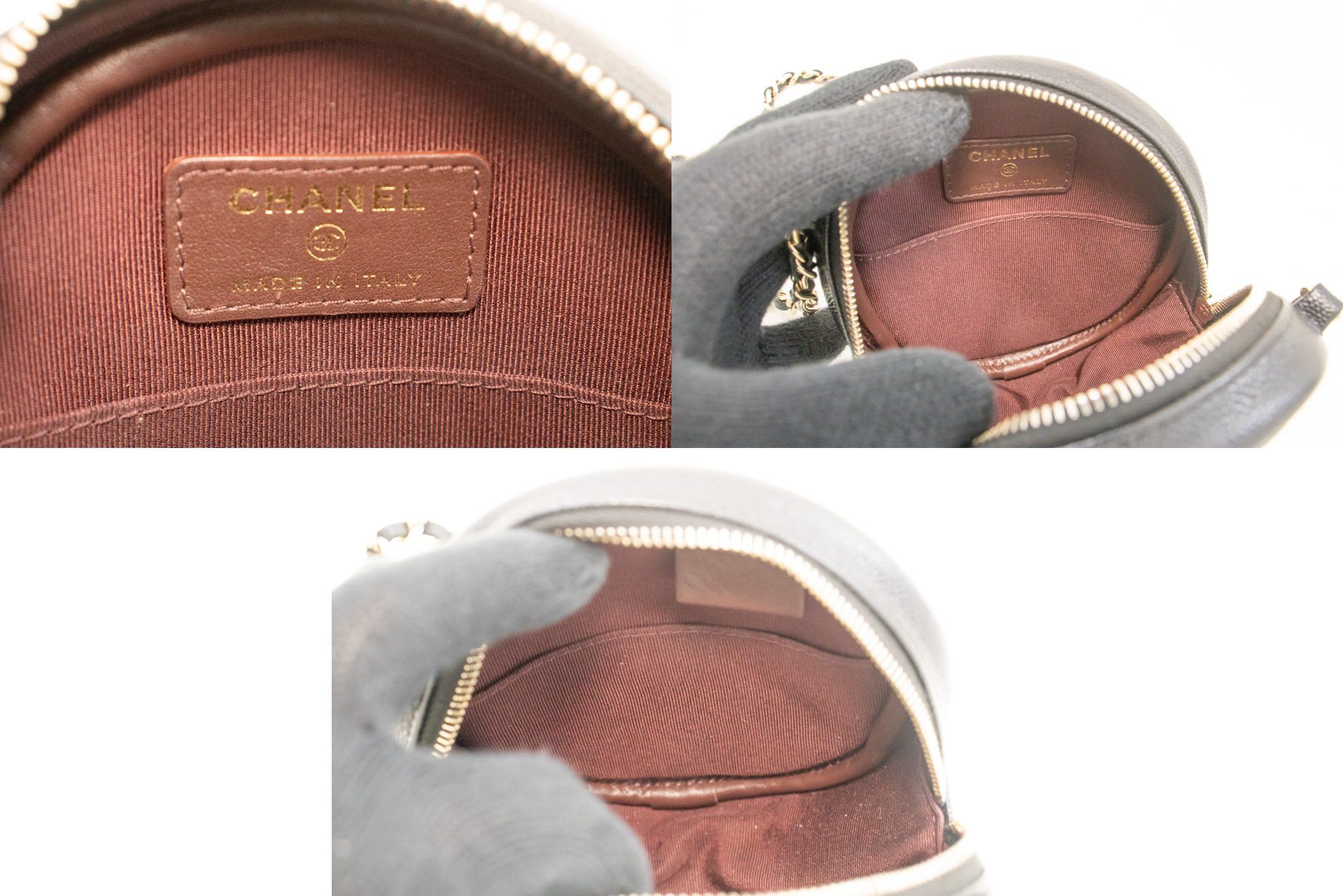 Chanel Round Mini Black Leather Shoulder Bag (Pre-Owned) Size ONE SIZE - 8 Thumbnail